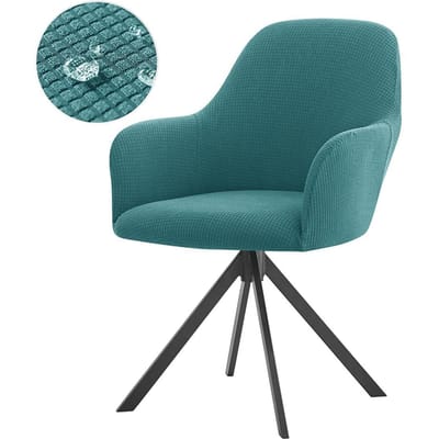 Elastische Home Use Hotel Eetkamerstoel Hoge Fauteuilhoes Waterbestendig Wafel Waterbestendig Maïs Fleece Stof Effen Kleur 27*17*3cm