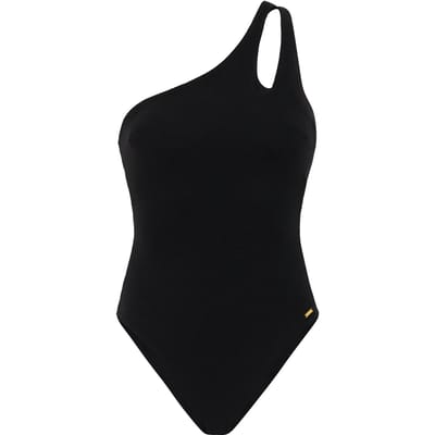 Protest PRTRun - Badpak Dames - One shoulder - Normale pasvorm - Uitneembare vulling - Medium dekking - Zwart