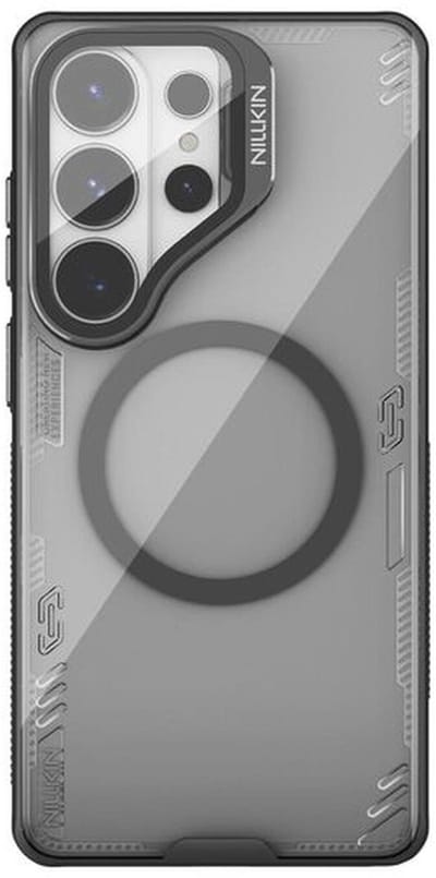 Nillkin Hoesje Geschikt voor Samsung S26 Ultra - IceBlade Prop Magnetic - Compatibel met MagSafe - Back Cover met Camera Bescherming / Kickstand Standaard - Duurzaam - Zwart