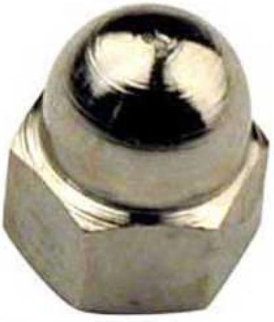 Hoenderdaal dopmoer messing vernikkeld m  4 din 1587 - doos à 100 stuks