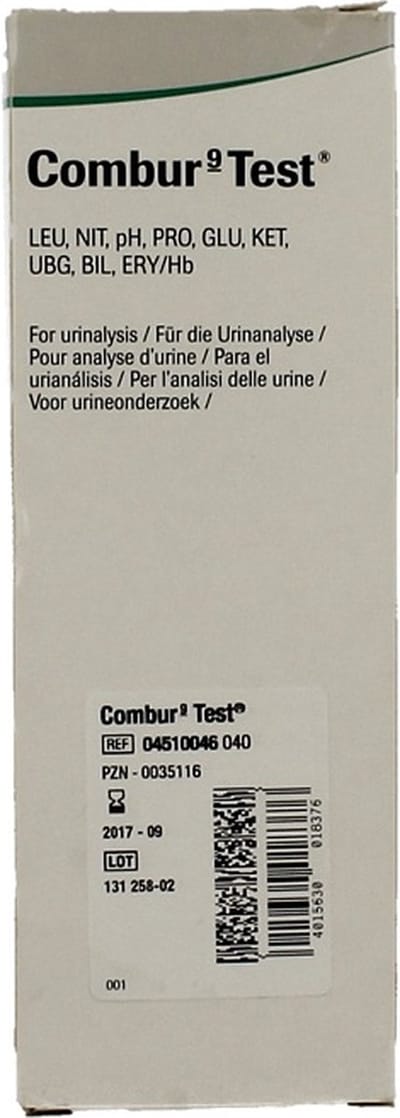 Roche Combur 9 Urinetesten Test Strips - 100 Stuks