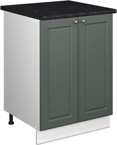 Vicco Wastafelkast Fame-Line, Groen-Goud Landhuis/Wit, 60 cm
