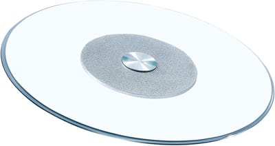 Glazen Draaitafel - Roterend Dienblad - Gezellig Tafelen - Stille Lager - Ø 80cm - Helder