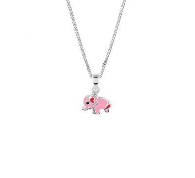 Zilver Gerhodineerde Collier olifant 1 1329639