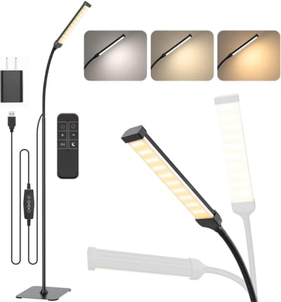CLVP® Stalamp LED - Vloerlamp Woonkamer - Hoeklamp - Sfeerlamp Slaapkamer - Zwart