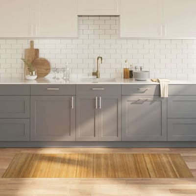 vidaXL - Vloerkleed - rechthoekig - 70x200 - cm - bamboe - naturel