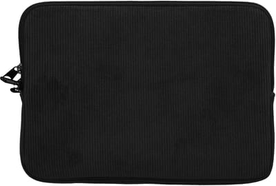 kwmobile Tablet Hoes voor 9,7"-11" Tablet - Tablet Flip Case met Klein Vak - Ribstof Neopreen Hoes - zwart