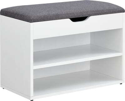 Schoenenkast Gentofte 46x60x30 cm wit en grijs
