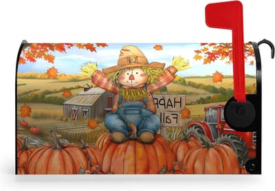 Brievenbushoes Herfst - Brievenbusdecoratie Cover - Brievenbus Versieren - Magnetische Bevestiging - 53 x 46 cm - Herfstkleuren