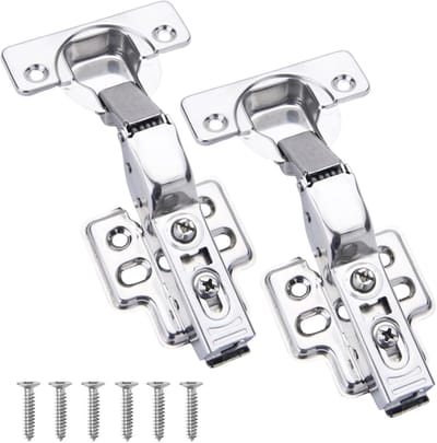 2 Pcs Keuken Kast Scharnieren - Soft Close Automatische Mechanisme - Hydraulische Veer Perfecte Soft Close Scharnieren voor Badkamer - Slaapkamer - Eetkamer - Kastdeuren