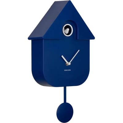 Karlsson Wandklok Modern Cuckoo - Blauw - 8.5x21.5x41cm - Wandklok Modern
