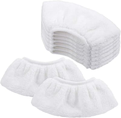Stoomreiniger Accessoires - Doeken Set - Grondig Reinigen - Hittebestendig Materiaal - 8 Stuks - Wit
