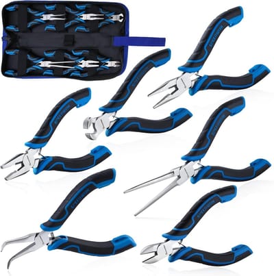 Mini Tangenset voor Sieraden Maken - 6 Delige Punttangen en Kniptangen
