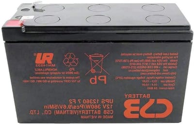 AGM Batterij - Loodaccu Oplaadbare Batterij - Noodstroom Voorziening - Onderhoudsvrij Ontwerp - 15.1 x 6.5 x 9.4 cm - Zwart