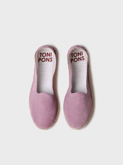 Gesloten espadrille voor dames van suède met jute zool | KEIRA