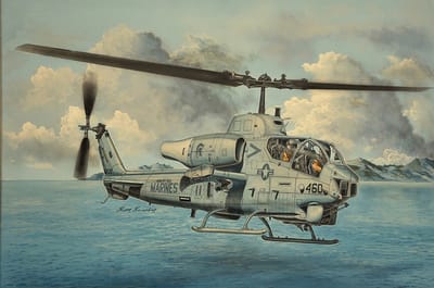 Trumpeter Modelbouwpakket Militaire voertuigen - 05117 Bell AH-1W Super Cobra Latere Versie - Gekantelde Uitlaat - Amerikaanse Helikopter Plastic - 1:35 - Modelbouw