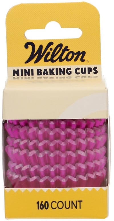 Wilton Mini Metallic Baking Cups - Roze - Set/160 - Cupcake Vormpjes - Muffin Bakvormpjes