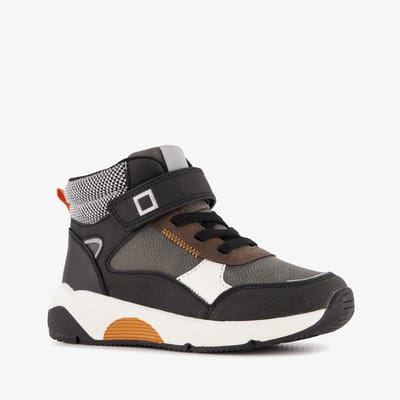 Blue Box hoge jongens sneakers zwart grijs - Maat 30 - Uitneembare zool
