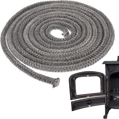 Sealing tape voor verwarmingstoestellen, 12 mm x 2.5 m, afdichtlijn voor haarddeuren en kachels