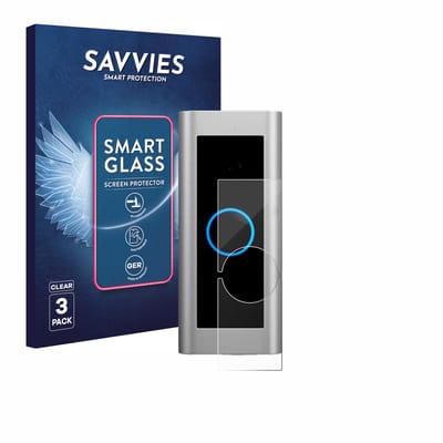 3 Stuks Savvies Screenprotector - geschikt voor Ring Video Doorbell Pro 2 - beschermfolie glas transparant