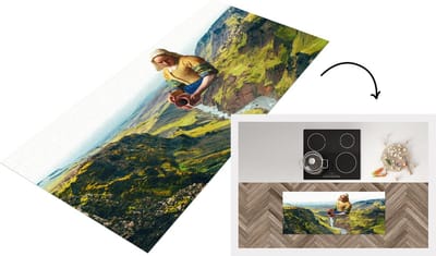 Keukenloper - Loper keuken - Melkmeisje - Vermeer - Natuur - 120x50 cm - Keukenloper vinyl