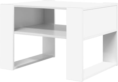 Salontafel met Opbergruimte - Bijzettafel Woonkamer - Opbergen Woonkamer - Modern Rechthoekig Design - 66 x 53 x 45 cm