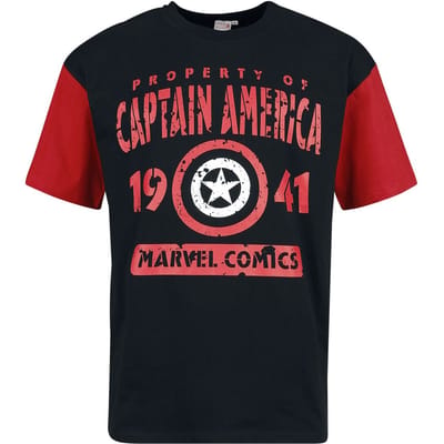 Captain America - Disney T-shirt - Captain America 1941 - Big Shirt - S tot XXL - voor Mannen - meerkleurig