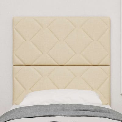 vidaXL - LED - Hoofdbord - Crème - 80 - cm - Stof