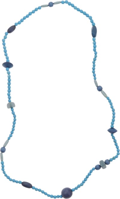 Behave – Lange ketting blauwgrijs – Bohemian look – Handgemaakte stijl