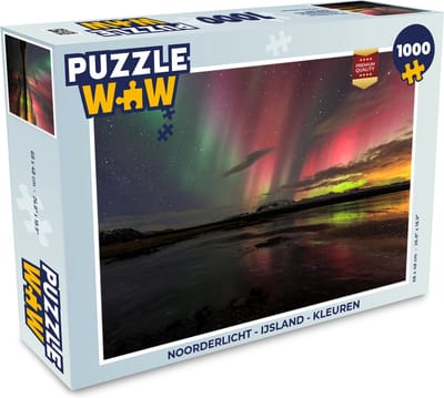 Puzzel Noorderlicht - IJsland - Kleuren - Legpuzzel - Puzzel 1000 stukjes volwassenen