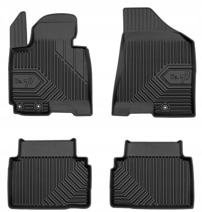 Frogum - No.77 - Automatten 3D - Geschikt voor KIA Sportage III (2010-2015) - 4-delig - TPE Rubber - Zwart
