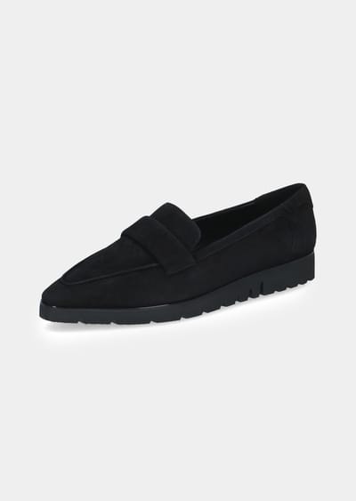 Mocassins van fluweelzacht suède - zwart - Gr. 37 van Goldner Fashion