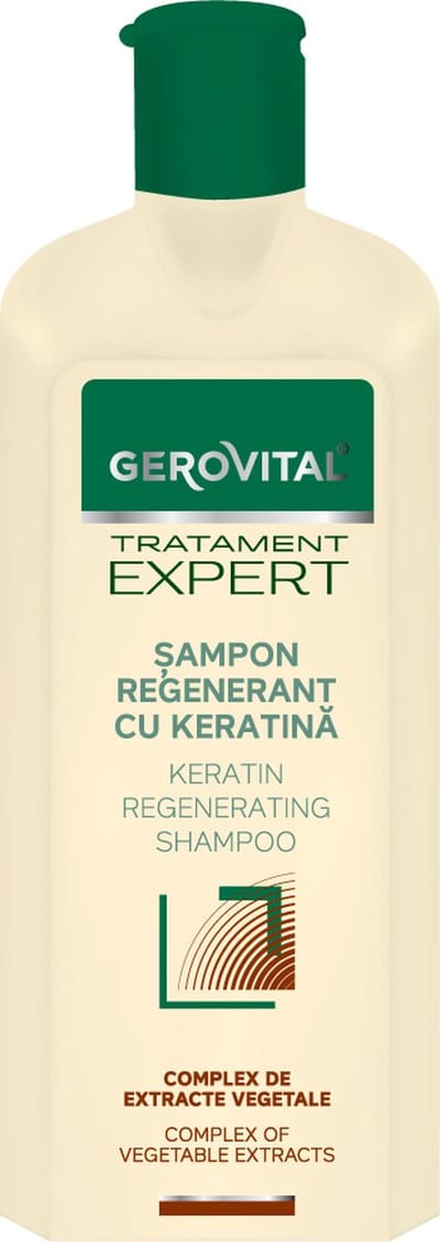 Gerovital Keratine Shampoo met Keratine – Herstel Shampoo voor Beschadigd en Droog Haar – Versterkend & Glanzend Haar – 250 ml