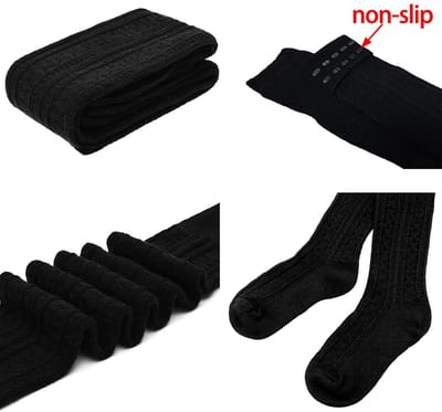 Dailygoody - Overknee-sokken - Lange Kousen - Dikke Warme Kniekousen - Katoenen WinterSokken - Ademend en Comfortabel - Geschikt voor Dames en Me