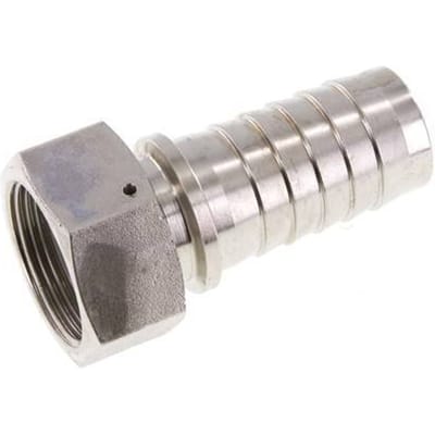 32x48 mm & G1-1/4'' RVS 1.4301 Slangpilaar met Wartelmoer DIN EN 14423 / DIN 2826