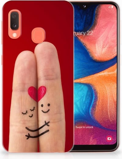 Samsung Galaxy A20e Silicone Back Cover Liefde - Origineel Romantisch Cadeau