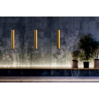 Tube pendant lamp iron 60x6x120 gold