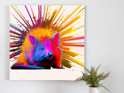 Bandicoot blaster | Bandicoot Blaster | Kunst - 20x20 centimeter op Dibond | Foto op Dibond