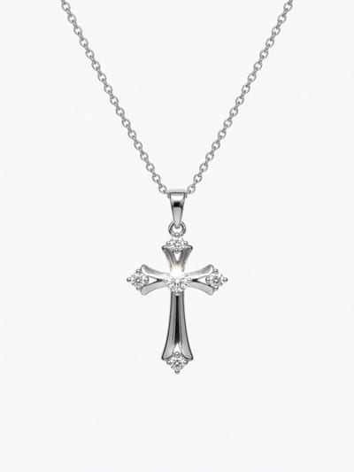 925 Zilveren Kruis Ketting voor Dames – Christelijk Sieraad – Elegante Hanger – Tijdloos Cadeau voor Vrouwen
