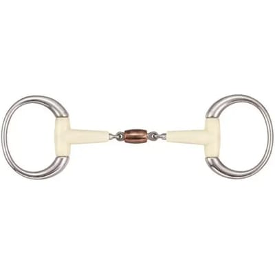 Dubbelgebroken olijfbit + koperen roller Soyo Happy mouth "contour"