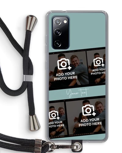 Gepersonaliseerd - Case Company® - Hoesje met koord geschikt voor Samsung Galaxy S20 FE / S20 FE 5G hoesje met Koord - Filmrol N°2 - Telefoonhoesje met Zwart Koord - Bescherming aan alle Kanten en Over de Schermrand