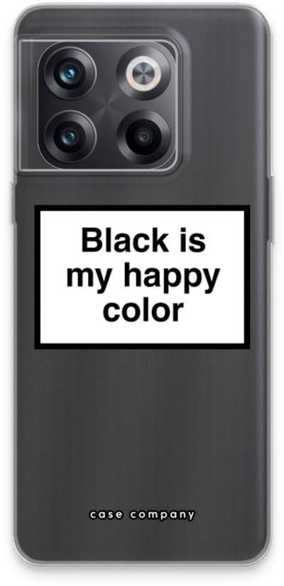 Case Company® - Hoesje geschikt voor OnePlus 10T hoesje - Black is my happy color - Soft Cover Telefoonhoesje - Bescherming aan alle Kanten en Schermrand