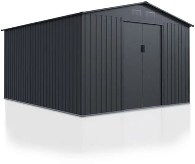Metalen gereedschapsschuur / Tuinschuur / Berging XXL - Incl. Funderingsframe - Donkergrijs