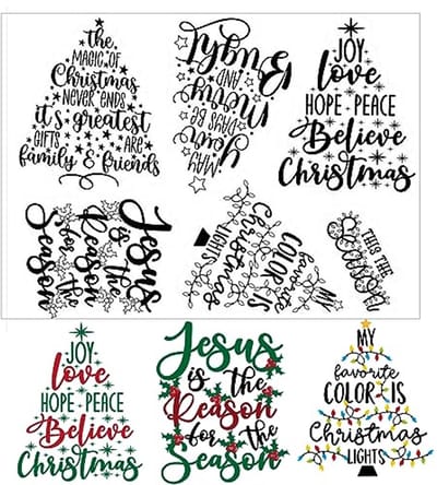 Duidelijke Stempels voor Kerstkaarten en Journaling - Creatieve Rubber Stempels voor Knutselen en Decoratie
