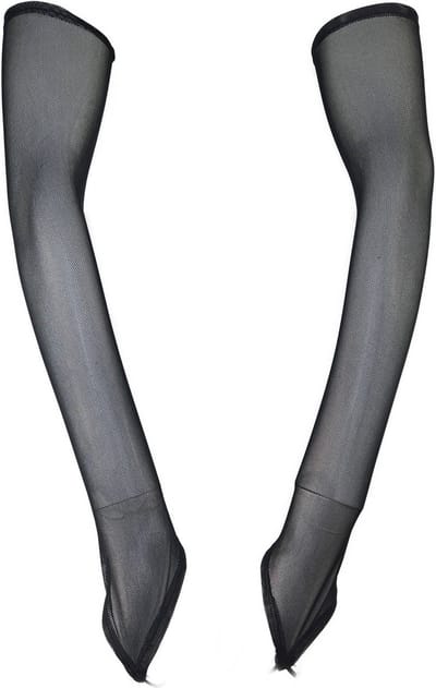 BamBella® Vingerloos handschoenen Zwart - One Size - Panty stof Feest