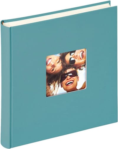 Fotoalbum - Herinneringenboek - Foto's bewaren - Met personalisatie-uitsparing - 30 x 30 cm - Petrol groen