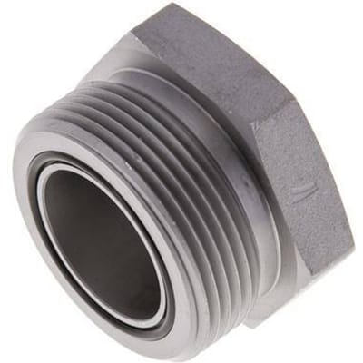 UN 1-11/16''-12 Verzinkt Stalen Plug ORFS 250 Bar - FL1-M-EZ-111U