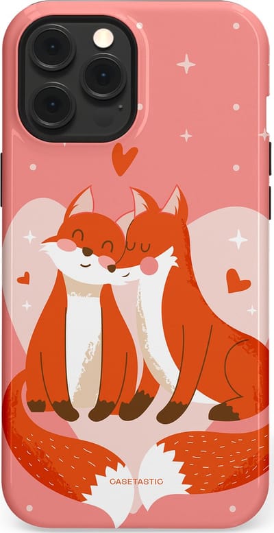 Casetastic Hoesje Geschikt voor Apple iPhone 12 Pro Max Magsafe - Stijlvolle Beschermende Duo-layer Case - Vossenzoen