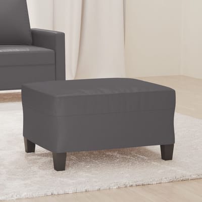vidaXL - Voetenbank - 70x55x41 - cm - kunstleer - grijs