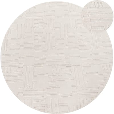 Modern tapijt Tokko crème 120 cm rond